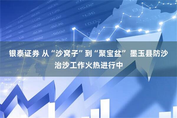银泰证券 从“沙窝子”到“聚宝盆” 墨玉县防沙治沙工作火热进行中