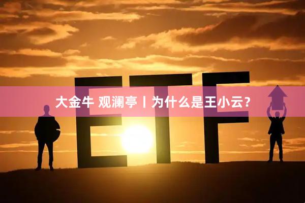 大金牛 观澜亭丨为什么是王小云？